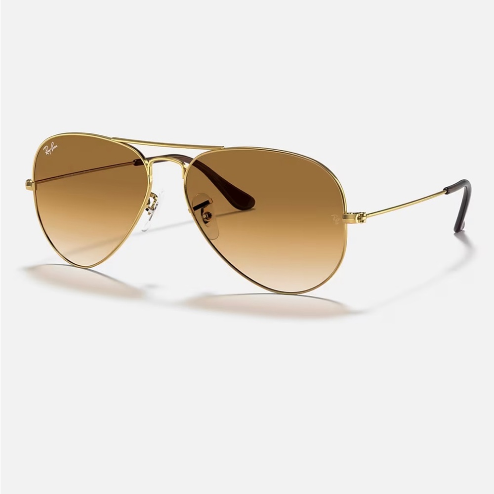 Rayban Aviator Gradient Sunglasses | Brown & Gold